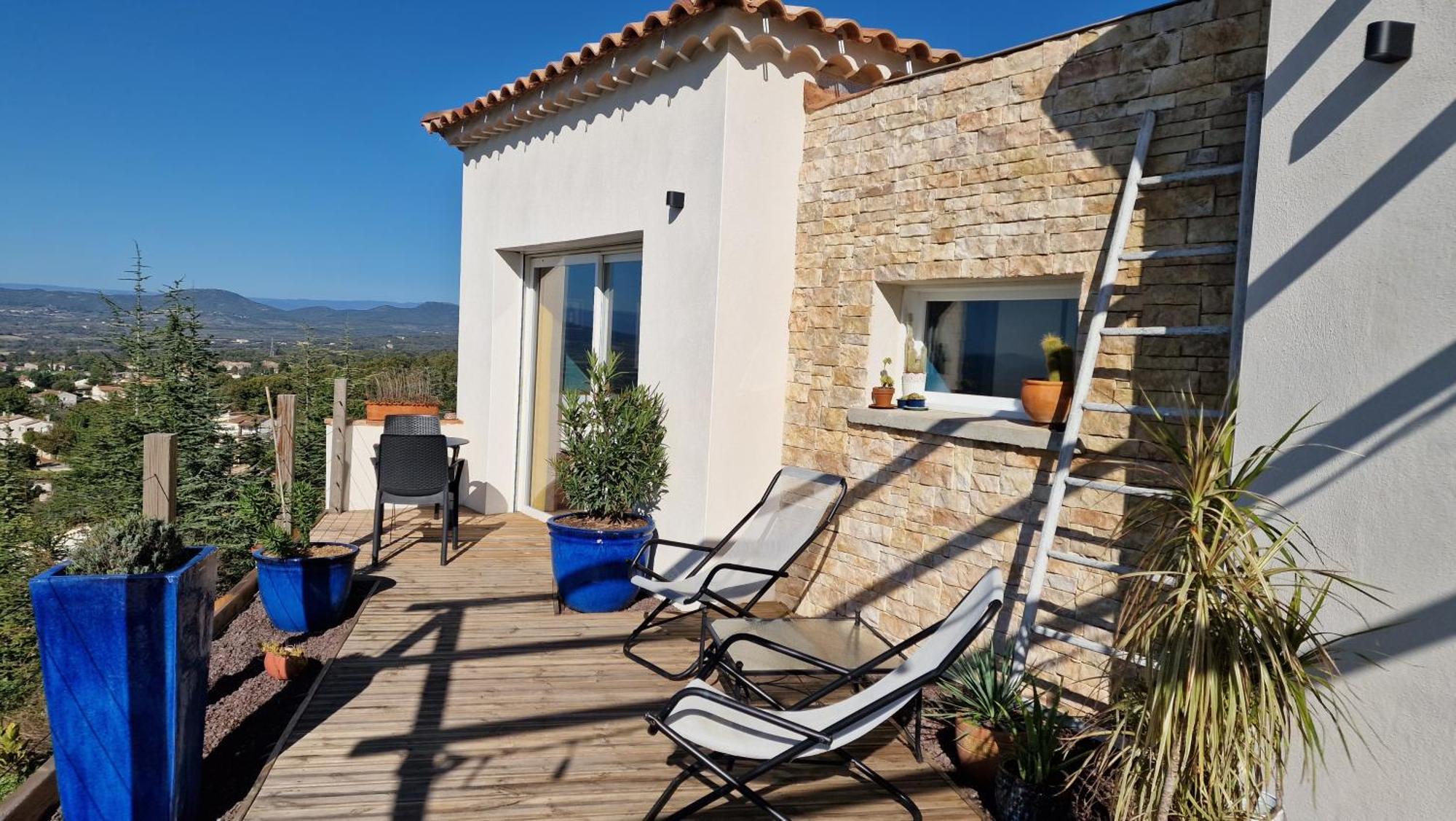 Reve D'Escapade Chambre Avec Vue Sublime Sur Les Cevennes Ardechoises Баржак Экстерьер фото